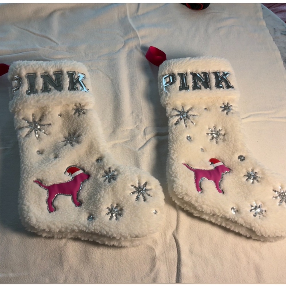 Victoria’s Secret Pink Dog Christmas Stockings